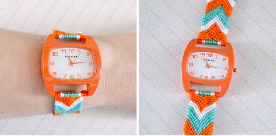 彩色丝线编织教程随心为自己的手表换更漂亮的彩色表带编织教程