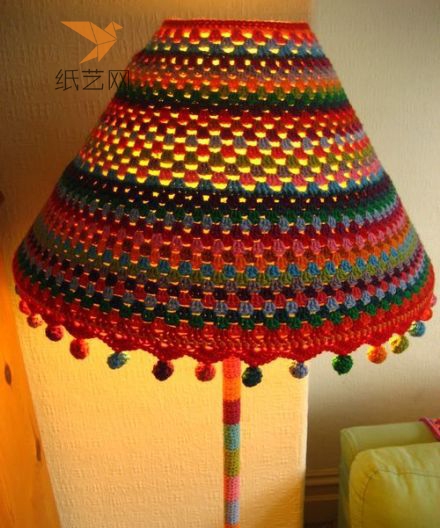 温馨浪漫的毛线钩针编织灯罩为自己的家随时增添不一样的温馨和浪漫唯美的毛线钩针编织手作