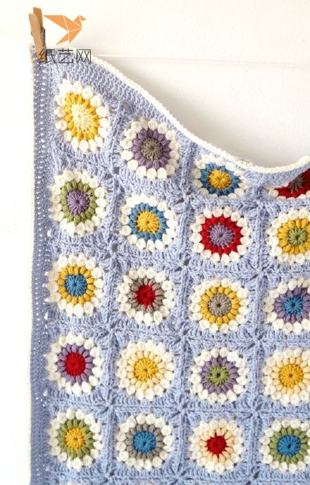 五彩斑斓毛线钩针编织手工毯值得把时光浪费在如此美好事物上的毛线钩针编织手作