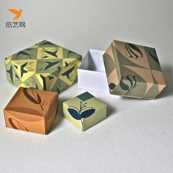 简单的折纸盒子可以用作日常的收纳盒