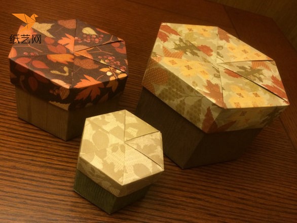 六边形的折纸收纳盒手作