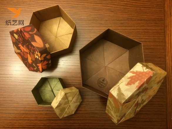 六边形的折纸收纳盒手作