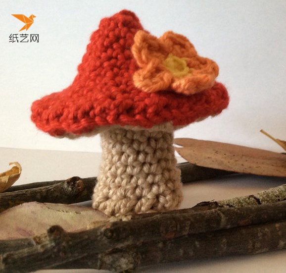 编织的小蘑菇制作