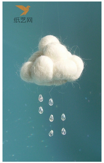 羊毛毡云朵有这么浪漫的羊毛毡云朵在身边就算是天天阴天下雨也不愁了