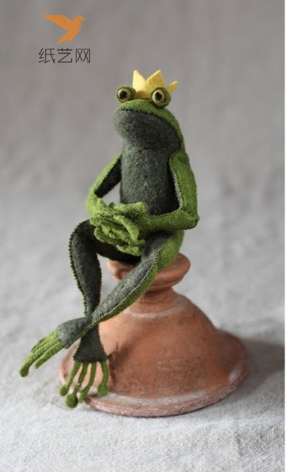 惟妙惟肖的不织布青蛙带你欣赏手工达人的绝妙不织布青蛙手作