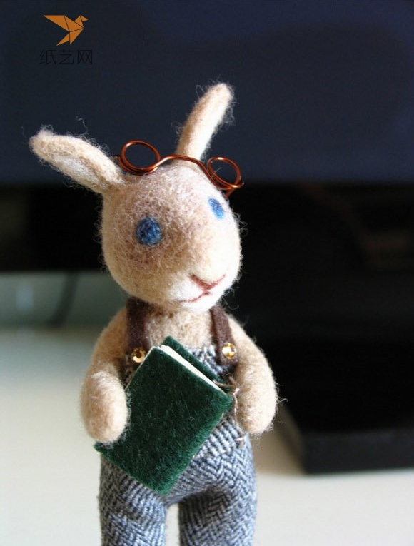 羊毛毡兔子先生手作欣赏