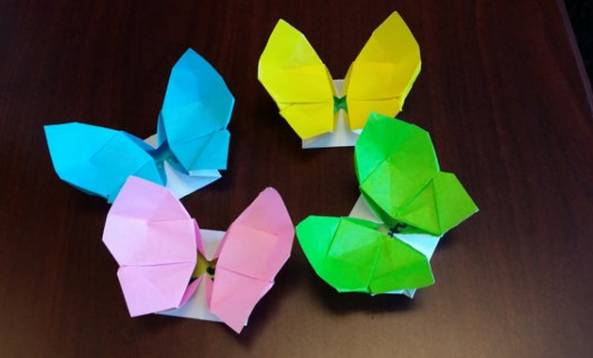 跟着纸艺网学的折纸蝴蝶信封