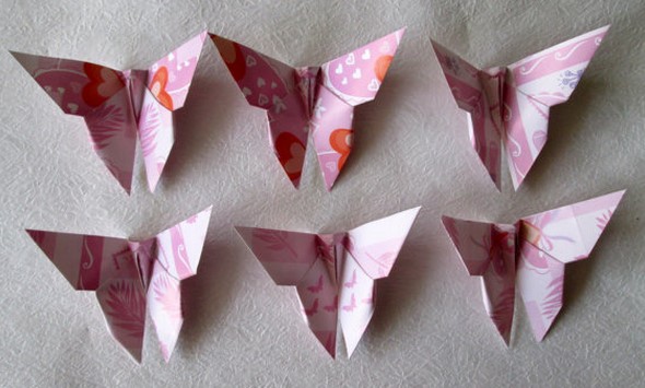 很喜欢的小清新简单折纸蝴蝶