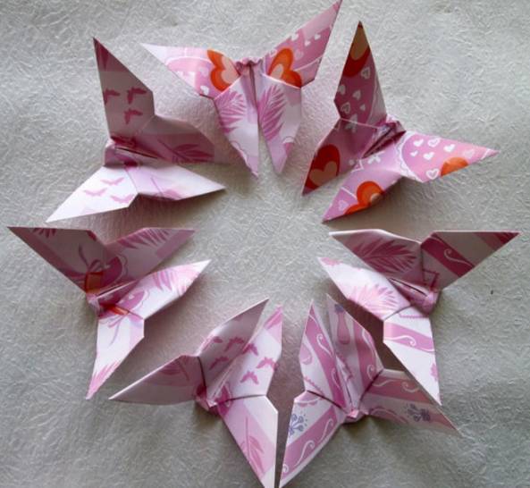 很喜欢的小清新简单折纸蝴蝶