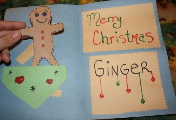 儿童手工圣诞贺卡图片