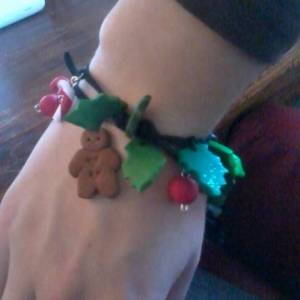 可爱的超轻粘土制作圣诞节手链圣诞礼物