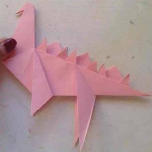 儿童折纸恐龙