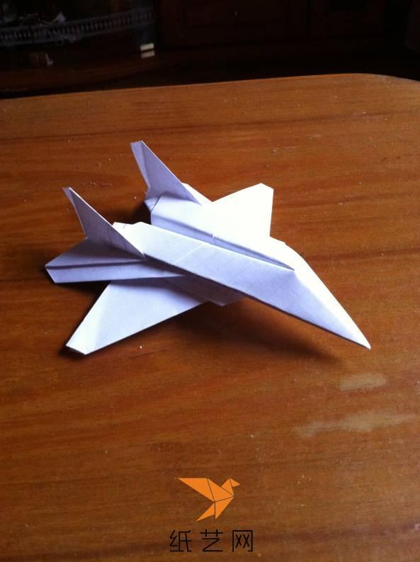 f22猛禽战斗机a4纸折法图片