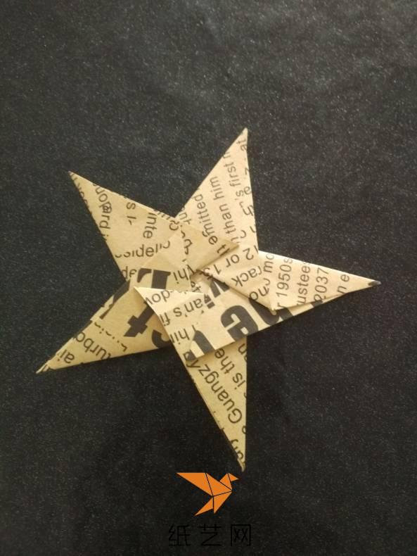 可爱的五角星折纸