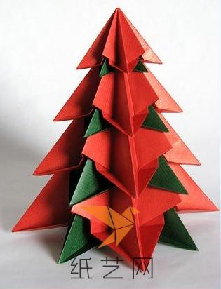 小巧可爱的折纸圣诞树