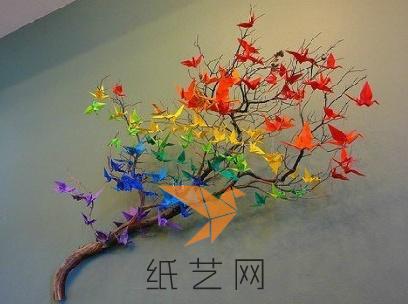 千纸鹤树造型