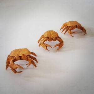 憨态可掬的折纸螃蟹