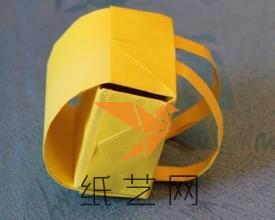 黄色的折纸小书包