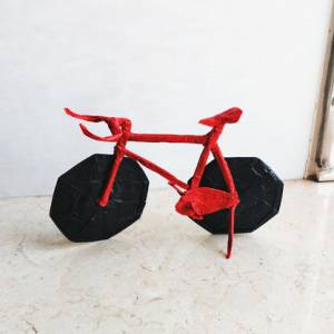 摩登折纸自行车---黑红经典搭配