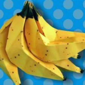 果盘里的仿真水果---折纸香蕉