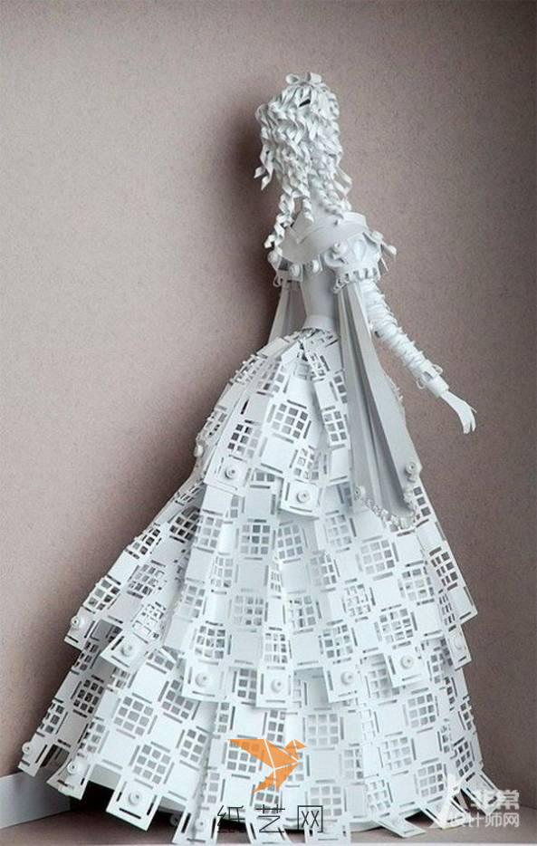 创意十足的纸雕婚纱