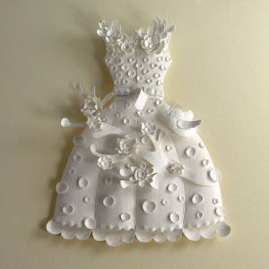 不走寻常路--创意纸雕婚纱礼服