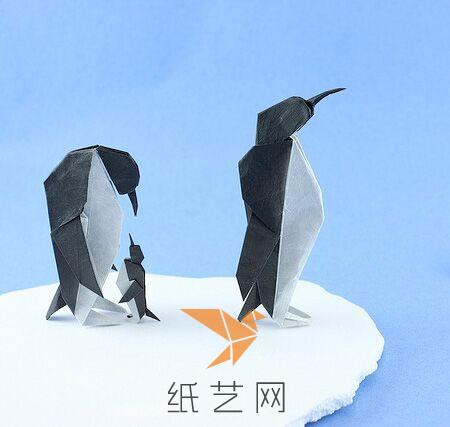 折纸企鹅一家