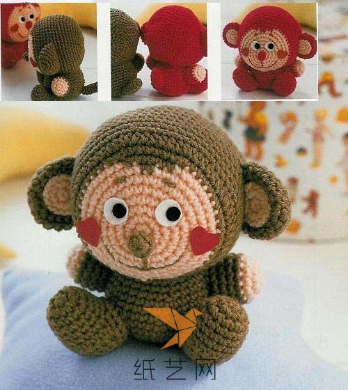 可爱的编织小猴子