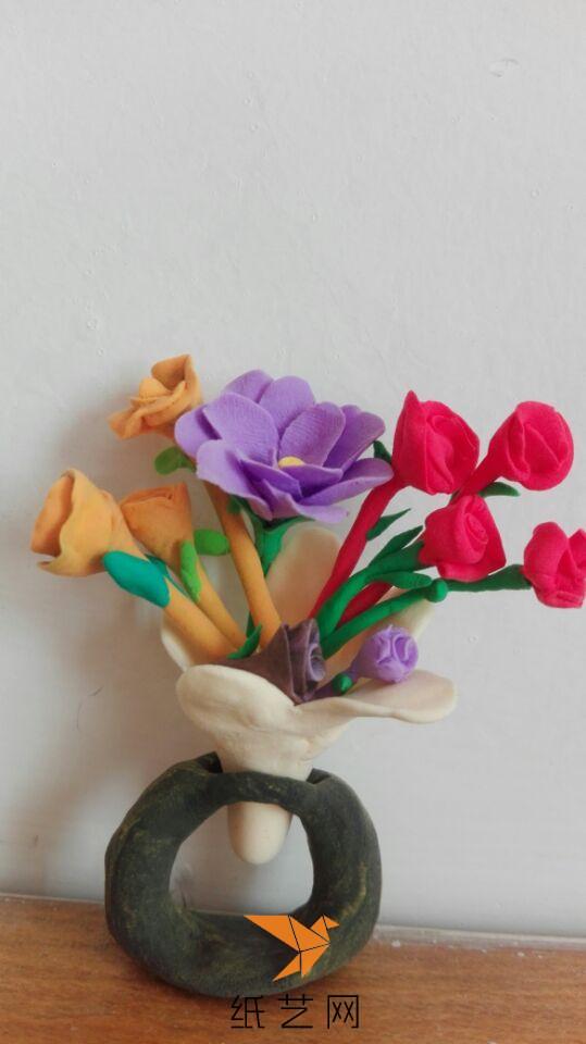 黏土做的花