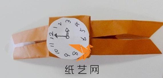 简单漂亮的折纸手表