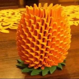 最恰当的表现形态---组合折纸菠萝