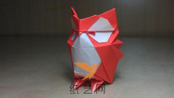 炯炯有神的折纸猫头鹰