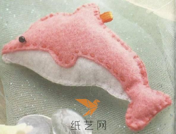 不织布粉色海豚