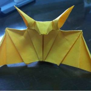 会飞的老鼠---象征福气的折纸蝙蝠