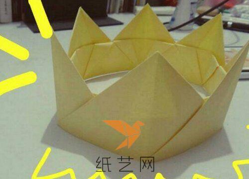 自带光环的简单折纸皇冠