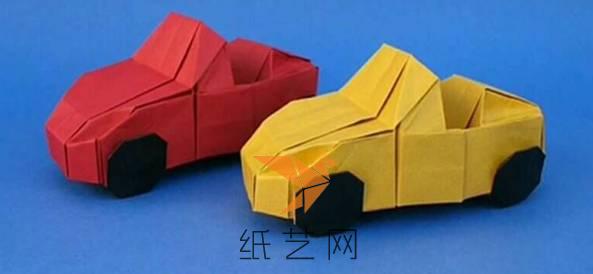 漂亮时尚的折纸敞蓬汽车