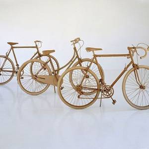 制作瓦楞纸自行车，共同怀念80年代婚用大件儿