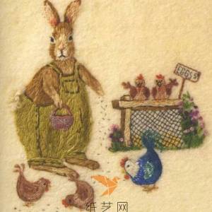 刺绣手作小兔子的日常生活