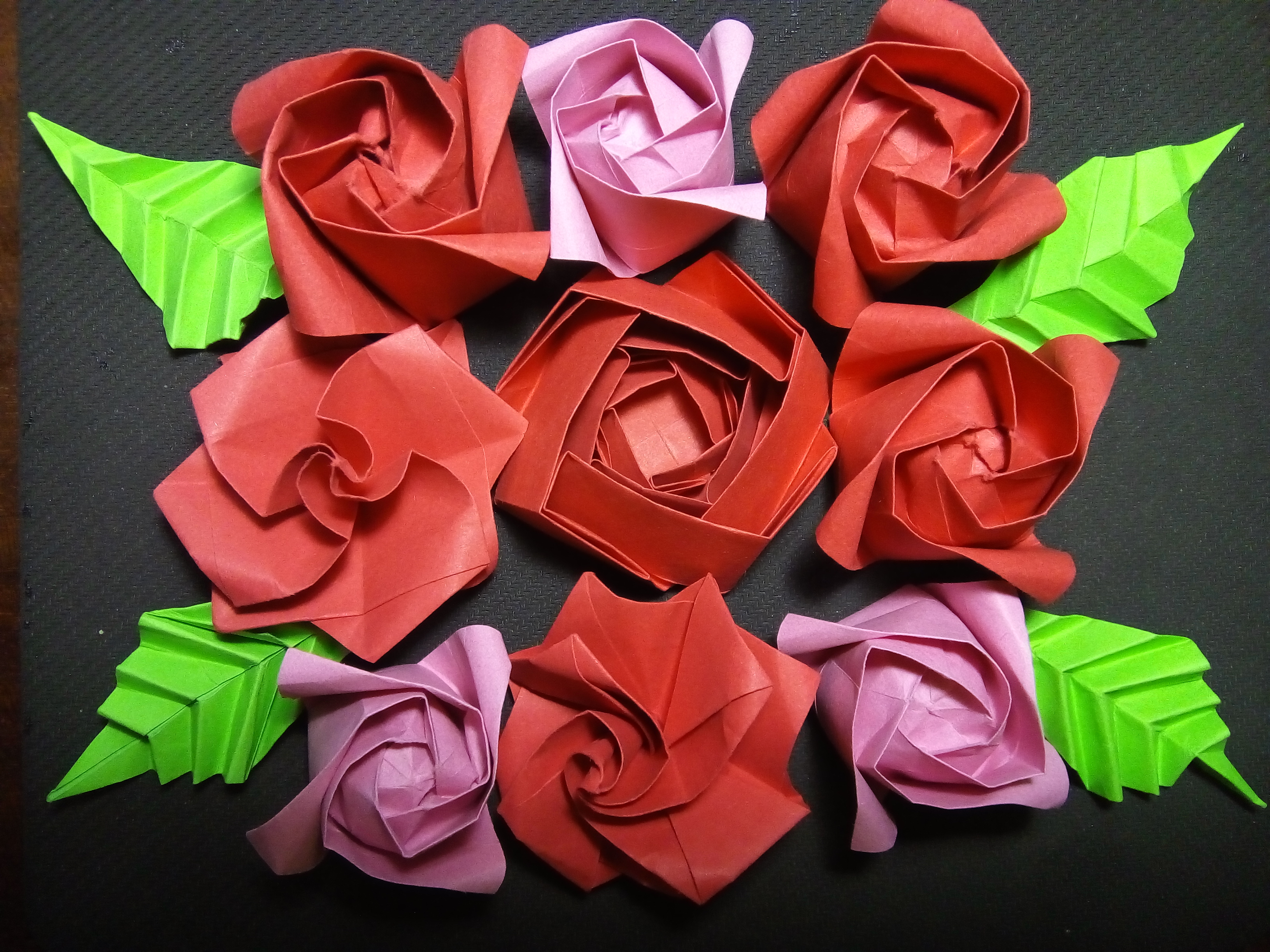折纸玫瑰花