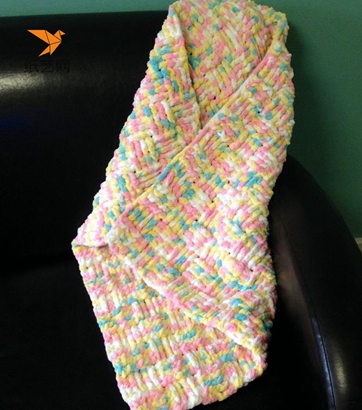 手工编织漂亮的毛毯